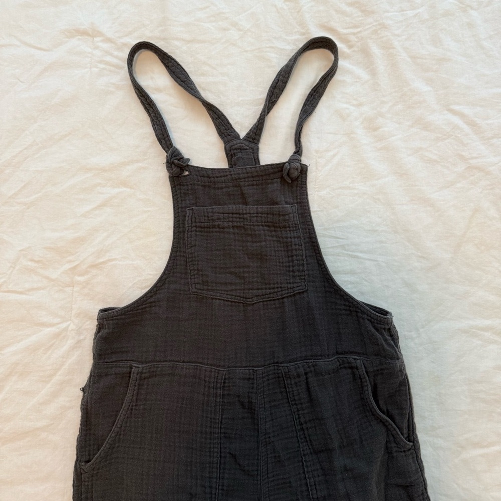 Aerie Grey Muslin Overalls